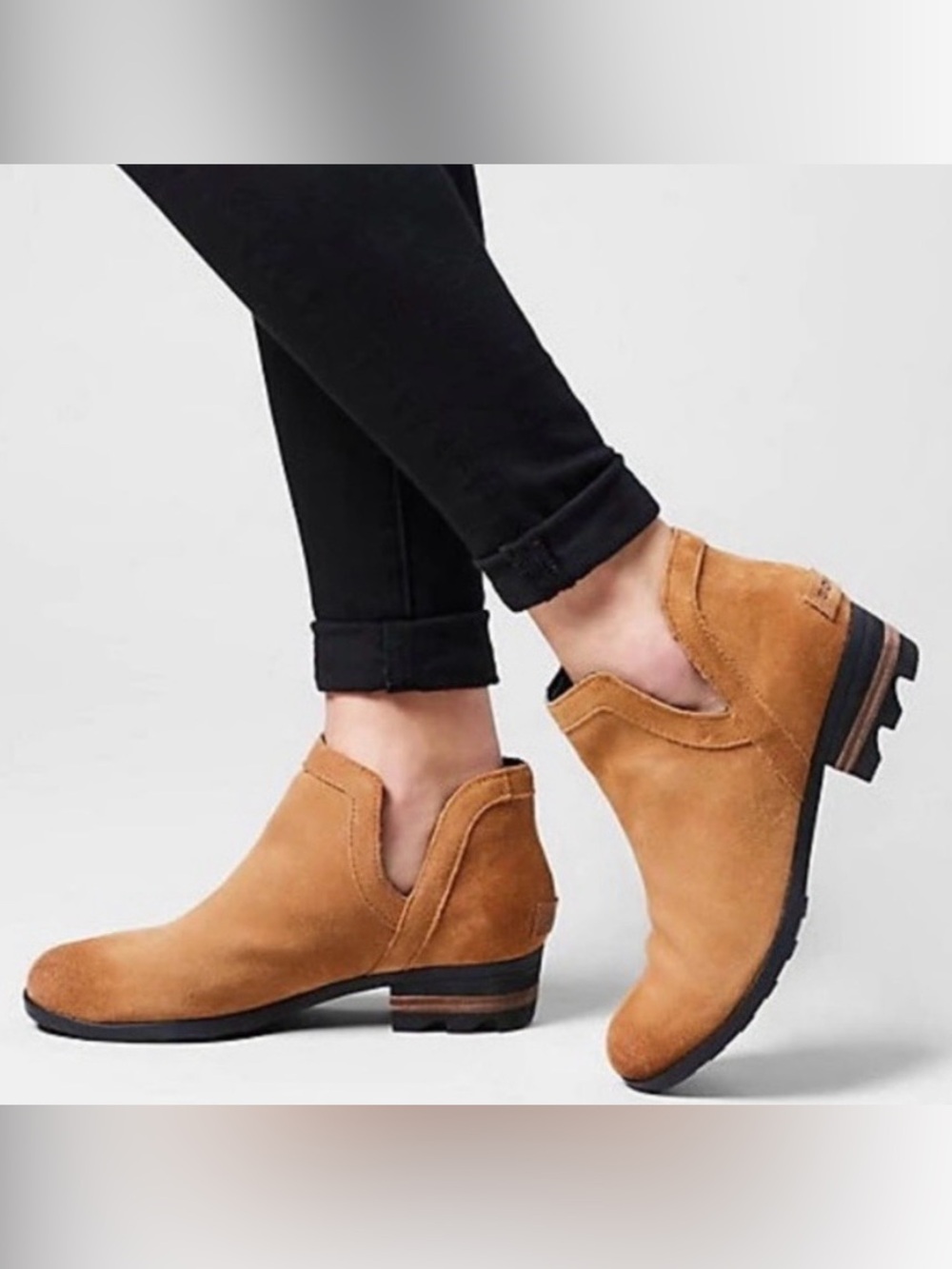 Sorel Camel Suede Lolla Cut Out Bootie - Picture 2 of 10